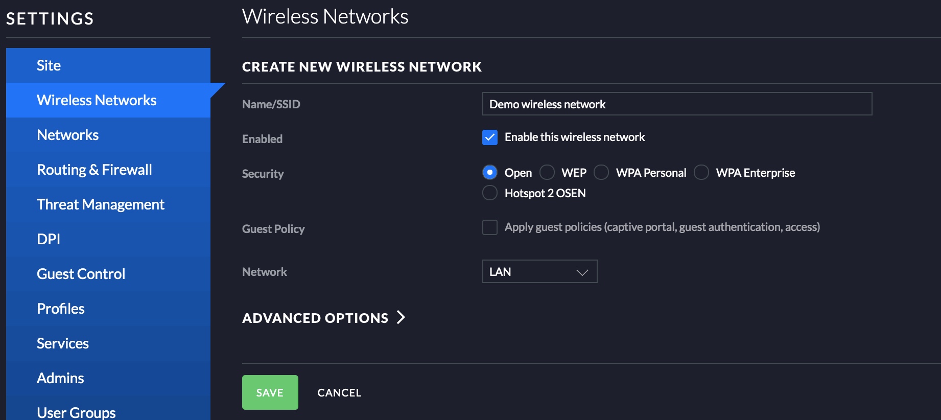 Create wireless network
